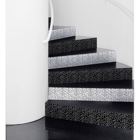 Stickers adhésifs escalier carrelages contremarche - ANJA - 2 bandes de 15x105cm (1/3)