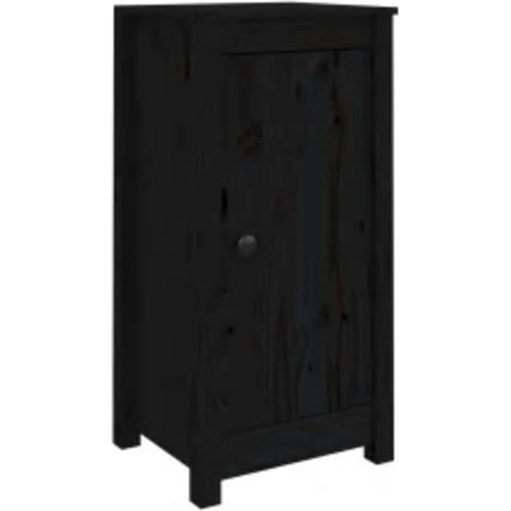 Sideboards 2 pcs Black 39x35x80 cm Solid Wood Pine vidaXL (1/5)