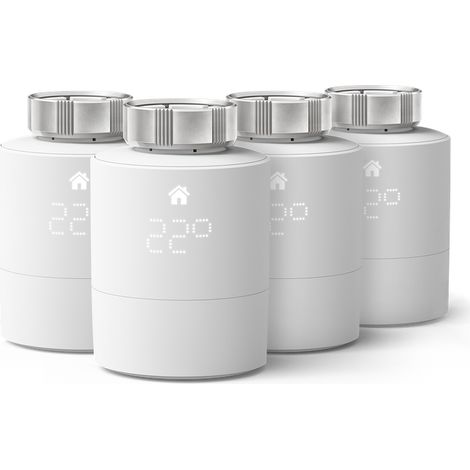 Tado Testa Termostatica Intelligente, Accessorio aggiuntivo controllo temperatura, Valvola termostatica wifi, Gestione smart del riscaldamento via app, Compatibile Alexa, Google Assistant & Siri, pac (1/4)
