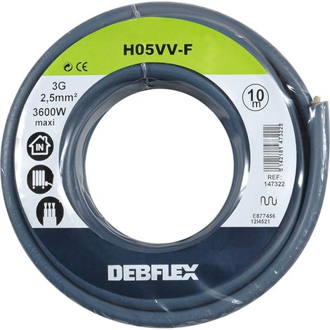 DEBFLEX - BOBINOT HO5VV-F 3G2,5 MM² 10M GRIS - 147322