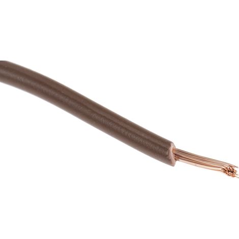 Fil électrique RS PRO 2491X, 32 1 mm² 17 AWG Non blindé, 500 V, PVC Marron, 100m ( Prix pour Bobine de 100 Mètres )