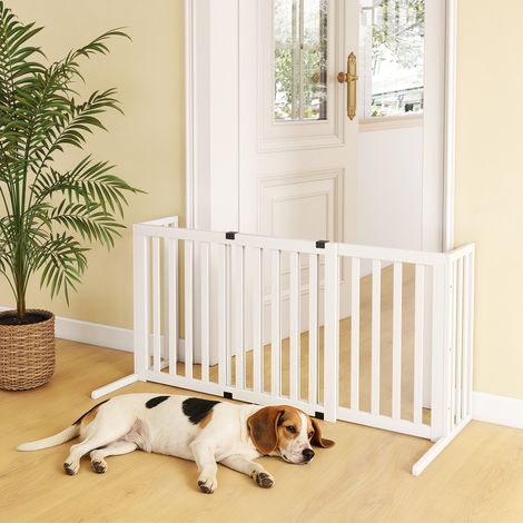 2 supports amovibles, panneaux latéraux, barrière en bois pour petits et moyens animaux Porte pliante de sécurité extensible 102-183 cm