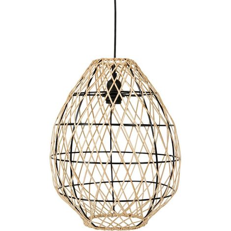 Suspension bambou Keji naturel et noir Ostaria (1/5)