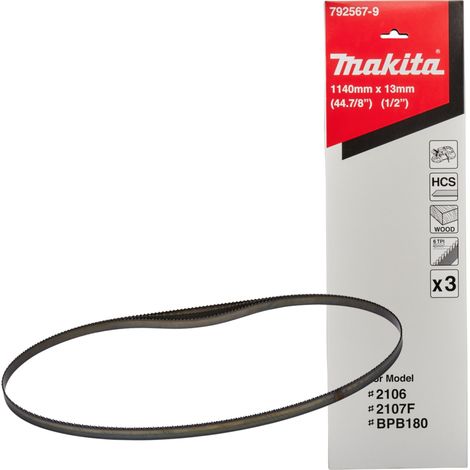 MAKITA 792567-9 (pkt of 3) Bandsaw blade 1140mm x 13mm x 6tpi
