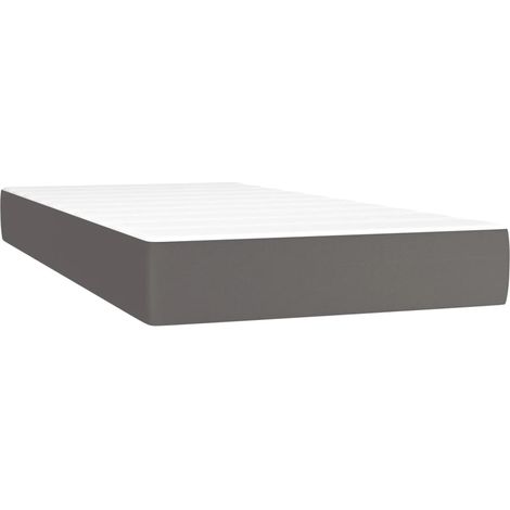 Maison Exclusive - Materasso a Molle Insacchettate Rigidità Media Grigio 100x200x20 cm in Similpelle