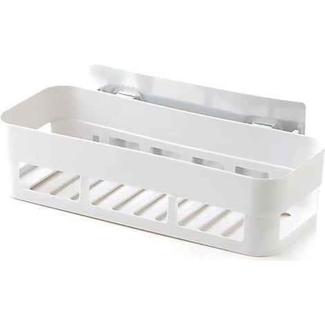 Estante para ducha de baño - Montaje en pared, no requiere perforación - Organizador de ducha - Blanco (1/5)