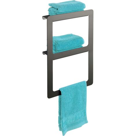 WENKO DIE BESSERE IDEE Portasciugamani Duo Montella da avvitare, antiruggine, Grigio, 27 x 44 x 12 cm (1/5)