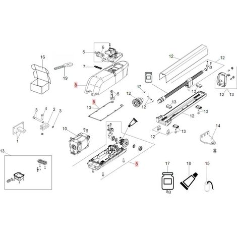 FAAC 63000569 Groupe de carrosserie en aluminium pour moteur 413 415 2015 Pièce de rechange (1/3)