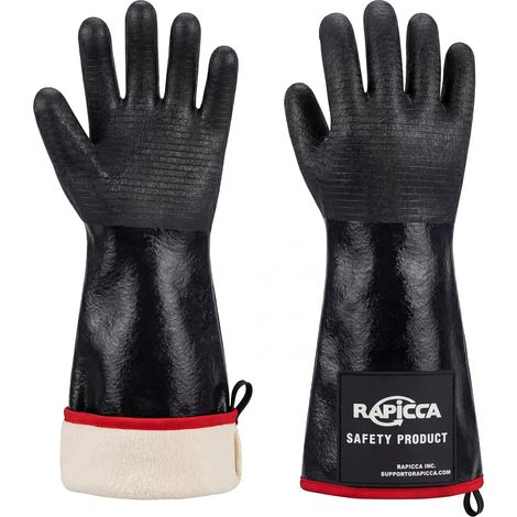 Neoprene Heat Resistant Barbecue Gloves 14 Inches XL Waterproof and oil-proof for smoking, BBQ, cooking, turkey frying and handling hot and oily meat (1/5)