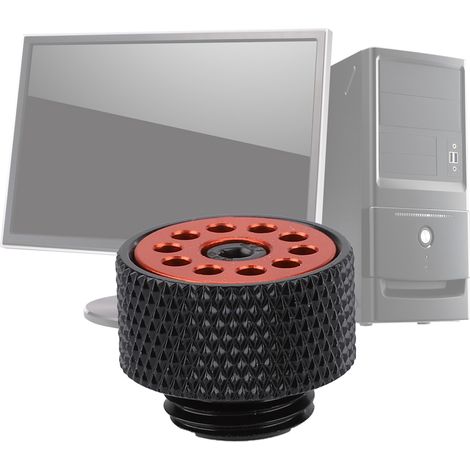 Soupape de purge d'air automatique réglable pour système de refroidissement liquide PC, noir et rouge