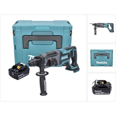 Makita DHR 241 G1J Tassellatore a batteria 18V con attacco SDS-Plus in valigetta Makpac + 1x Batteria 6,0 Ah - senza caricatore