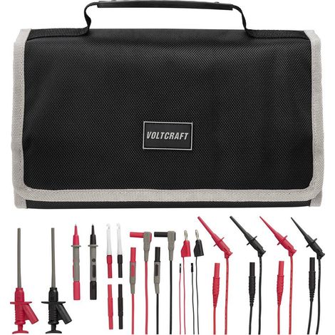 VOLTCRAFT MLSet-120 Set de cordons de mesure enfichable 4 mm, banane mâle 4 mm femelle 0.64 mm, pointe de test, enficha (1/4)
