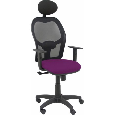 Sedia Alocén nero mesh viola sedile bali viola braccioli regolabili poggiatesta fisso