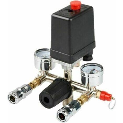 Compresseur D'air Pressostat Triphasé Pressostat Vanne De Contrôle Avec Le Régulateur D'air Et Soupage Et Jauge (1/4)