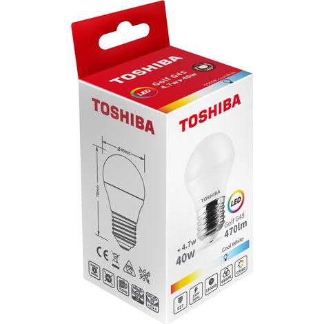 BOMBILLA LED TOSHIBA G45 E27 5W 6500K