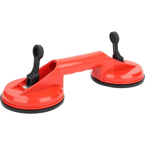 Extracteur de carrelage à double ventouse en plastique rouge, 11,5 cm (1/5)