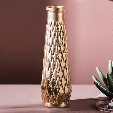 Vases à fleurs en verre doré de formes variées, agencement simple et innovant, vases modernes pour la décoration de la maison et du bureau (1/4)
