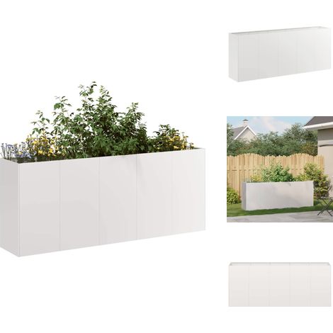 Pflanzkübel 200x40x80 cm Edelstahl - Pflanzkübel - Pflanzgefäß - Pflanzschale - Hochbeet (1/5)