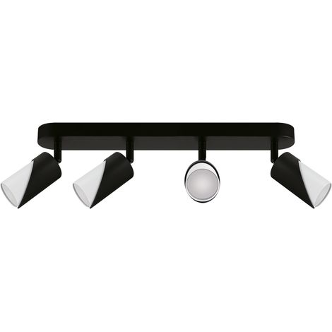 Spot mural et plafonnier ZEBRA SPT GU10 4L noir/blanc (1/2)
