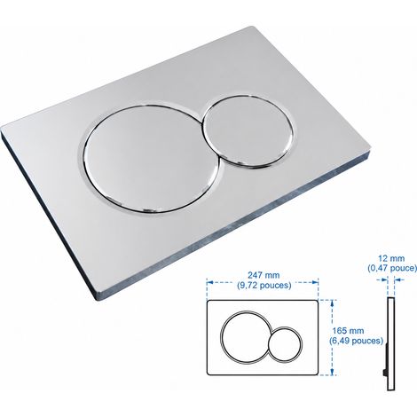 Plaque WC compatible avec plaque double touche Sigma 01 modèle finition électroplaquée 1 × 1 × 1 cm 1 g – Livraison gratuite