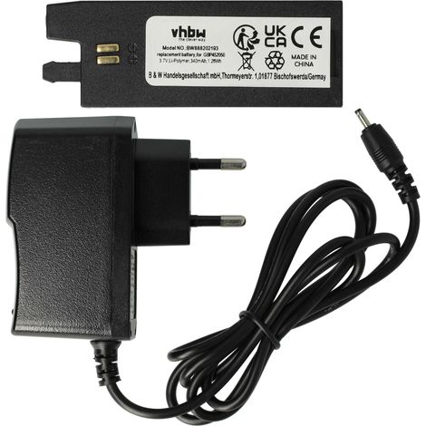 vhbw 2-tlg. Lade-Set Ersatz für Gibson GBP-452050, GBP-042030 für Stimmsystem - Akku, Ladegerät