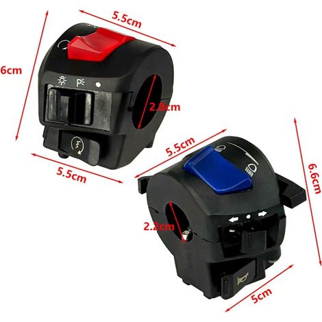 Handlebar control set for 125cc FXD Wuyang WY motorcycle: on/off switch, horn and handlebar switch. (1/2)