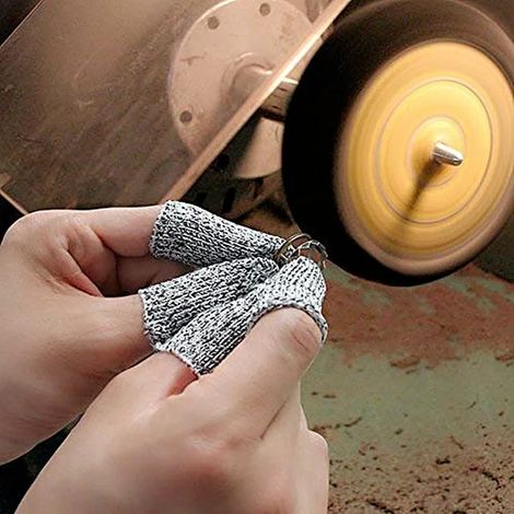 10 pièces Anti-coupe doigt couverture doigt protecteur manchon niveau 5 haute résistance sécurité Anti coupure bout des doigts gants cuisine outils
