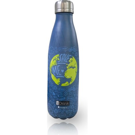 ID0033 Botella en acero de doble cámara WORLD reutilizable 500ml SIN BPA
