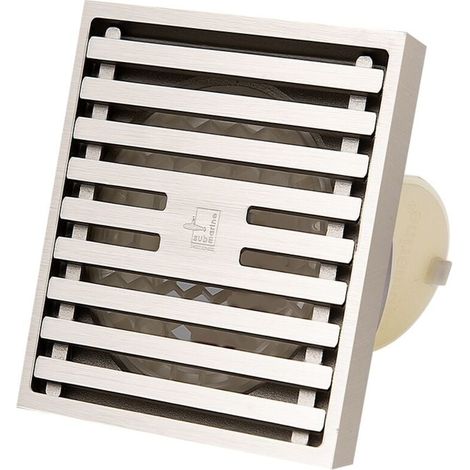 Ulisem Geruchsneutralisierender Bodenablauf, Edelstahl-Bodenablauf mit Siebfilter, für Badezimmer und Garten – 10 x 10 cm (1/4)