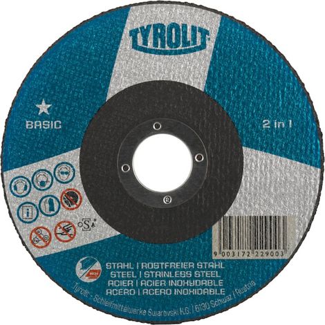 Meule à tronçonner BASIC 41 - A46Q-BFB Acier/Inox - diamètre 150 mm - épaisseur 1,6 mm - TYROLIT