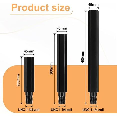 Diamond Drill Crown Extension 400mm (1/4)