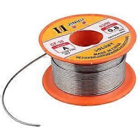 Fil d'étain de 0,8 mm, 50 g, à souder avec flux à l'étain et à la résine. (1/5)