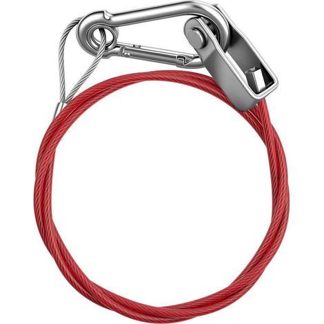 Anhänger Abreisseil mit Haken, 1m, 400kg Zugkraft, Edelstahl Karabiner (1/5)