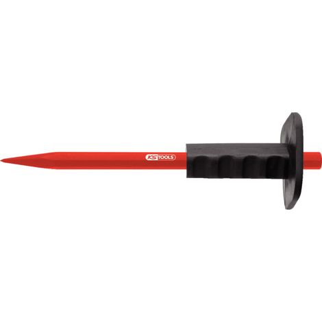 Kstools – Pointerolles de maçon 200mm – Pointe en acier trempé – Tranchant réaffûtable – Poignée thermolaquée – Pour béton armé (1/2)
