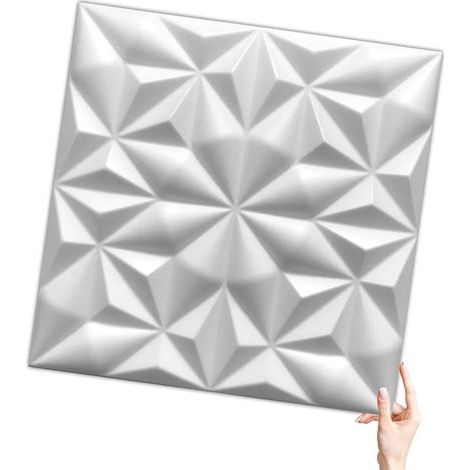 3D Wandpaneele Polystyrol - Weiß - 50x50 Cm - Deckenpaneele - 0,25 m2 (1/5)