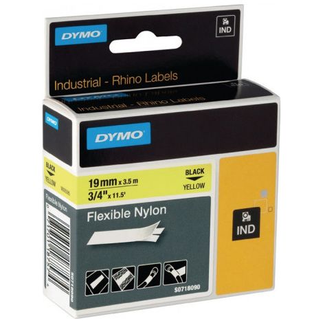 Ruban de marquage l. de bande 19 mm L. de ruban 35 m ruban souple en nylon noir (Par 5)