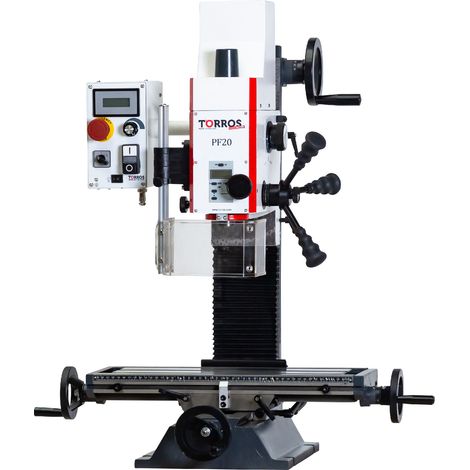 Torros – Perceuse à colonne 850W – Vitesse variable – Raccord CM2/M10 – Profondeur de perçage réglable – Affichage digital LED (1/5)