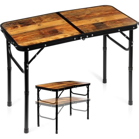 Folding aluminum camping table adjustable height 80x40 cm 235492507 (1/5)