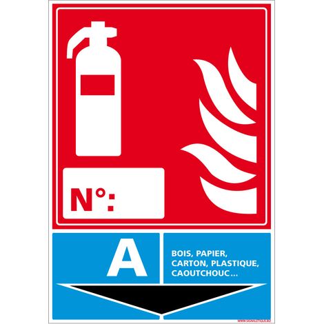 Panneau extincteur pour classe de feu. Classe A .  - Classe A (1/5)