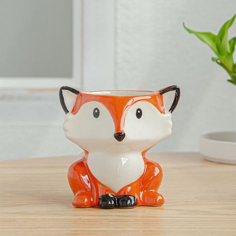 Pot de fleur céramique animal mignon, pot succulente cartoon, décoration jardin, ornement extérieur, pot plante grasse résistant. (1/3)