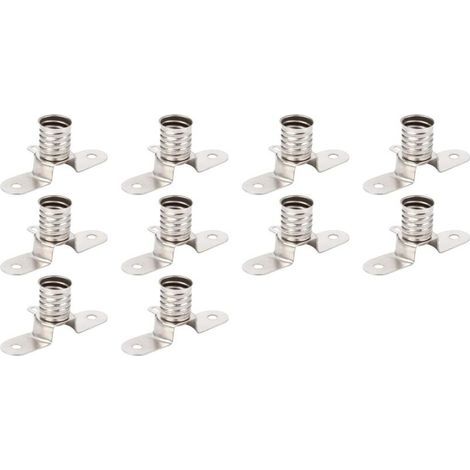 E10 Douille Ampoule 24 Pièces Douilles E10 pour Lampe de Signalisation Douille E10 avec Cosses à Souder,Vissez le Petit Porte-Ampoule pour Expériences Circuits Electriques Tests (1/5)