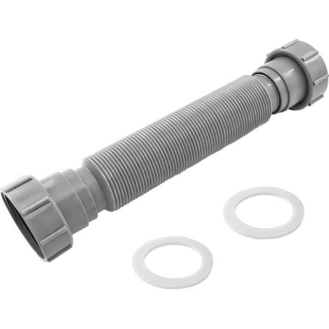 Flexible Drain Hose Adaptable from 280mm to 700mm, Double Head Drain Extension with Inner Thread 45mm for Kitchen Sink (1/5)