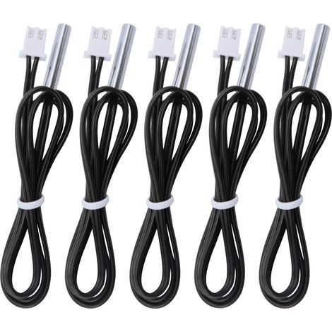 Sonde de température NTC 10K B3950 – Plage de mesure -25 à 125 °C – Longueur 0,5 m en acier inoxydable – Haute sensibilité et précision 1% (1/5)