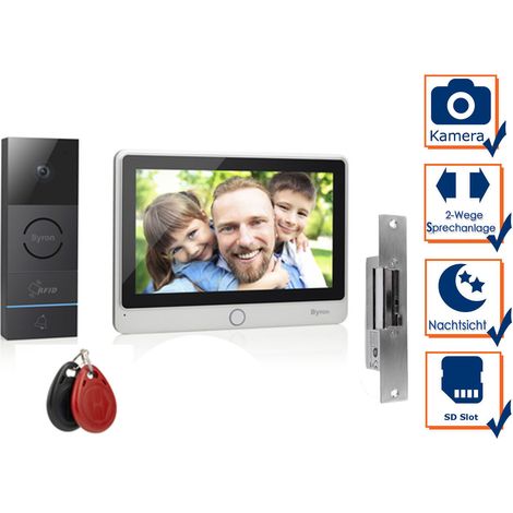 Video Türsprechanlage mit Türöffner für Einfamilienhaus, RFID Zugangssystem (1/5)