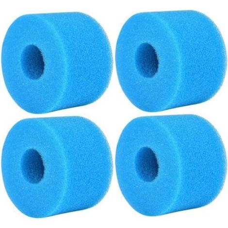 Lot de 4 Filtres Spa S1 en Mousse, Type Éponge Filtrante S1, Réutilisables et Lavables
