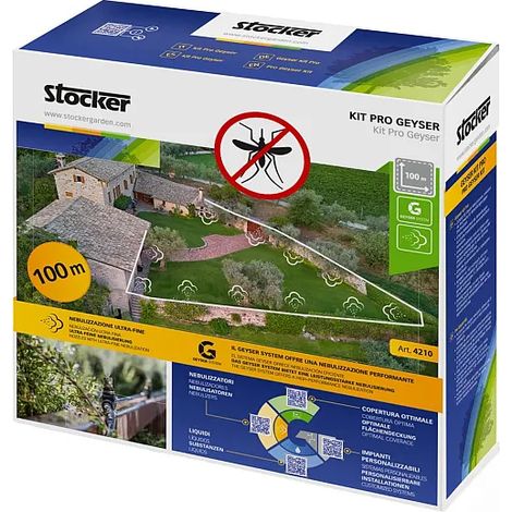 Kit Pro Geyser tuyau 100m – 40 buses ultrafines – 40 raccords T – 5 raccords droits et L – 5 embouts – 20 colliers de serrage – Stocker (1/2)