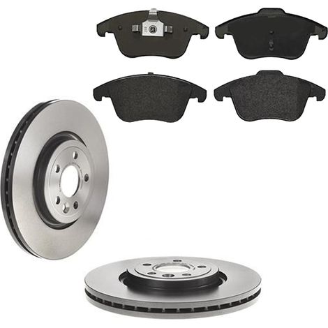 KIT FRENI ANTERIORI compatibile con JAGUAR XE (X760) - DISCHI + PASTIGLIE OEM: P24076, P24076X, P36035 / 18556 /SOSTITUZIONE DIRETTA/BASSA POLVERE/SILENZIOSO (1/5)