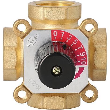 Melangeur 4-voies Easyflow, Type 4I DN25 (1") fem, Kvs 13 (1/2)