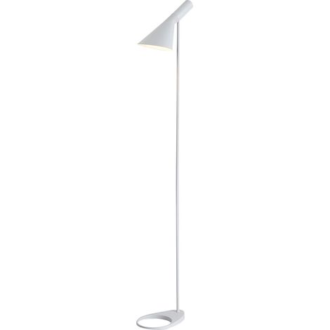 Lampe sur pied au design moderne en métal avec tête ajustable et culot E27, interrupteur de pied pour éclairage intérieur : salon, chambre, bureau. (1/5)