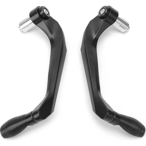 Paar Motorrad-Brems- und Kupplungshebel mit schwarzem Schutzbügel für Lenker mit 0,9-Zoll-Öffnung (1/5)